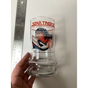 Vintage 1984 Star Trek III Search for Spock Taco Bell Glass Spock Lives Promo